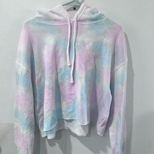 Cotton Candy Tie Dyed Soft Cropped Hoodie